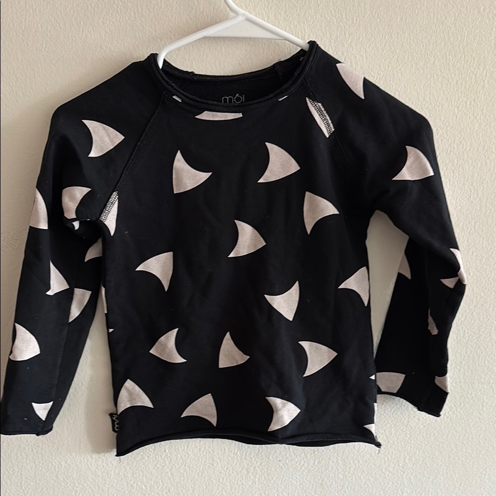 MOI organic cotton Kids Black and white sweatshirt
